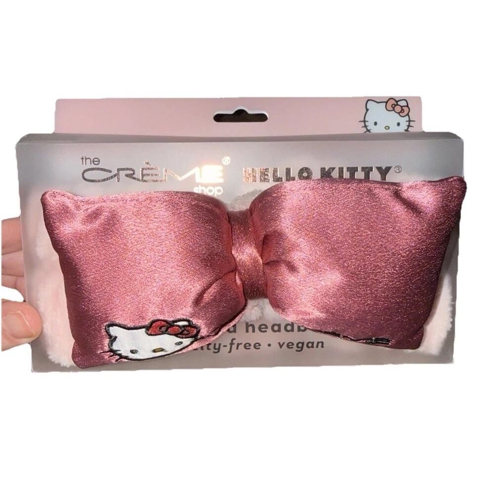 HELLO KITTY The Crème Shop Satin Plush Spa Headband Sanrio New In Box